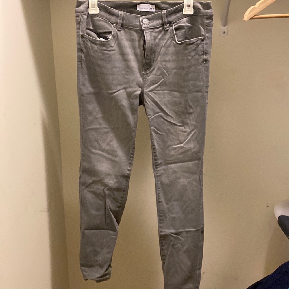 LOFT Light Gray Wash Jeggings Size 30/10P